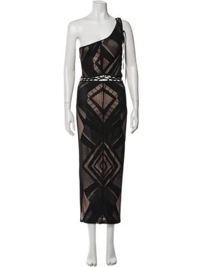 Pre-owned Michael Costello X Revolve Printed Long Dress W/ Tags In Multi