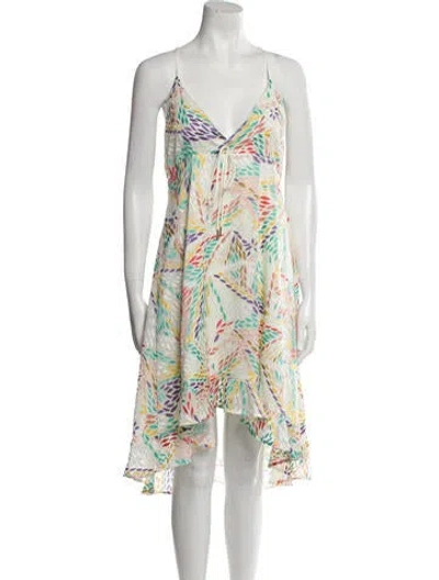 Pre-owned Michael Costello X Revolve Printed Midi Length Dress W/ Tags In Neutral