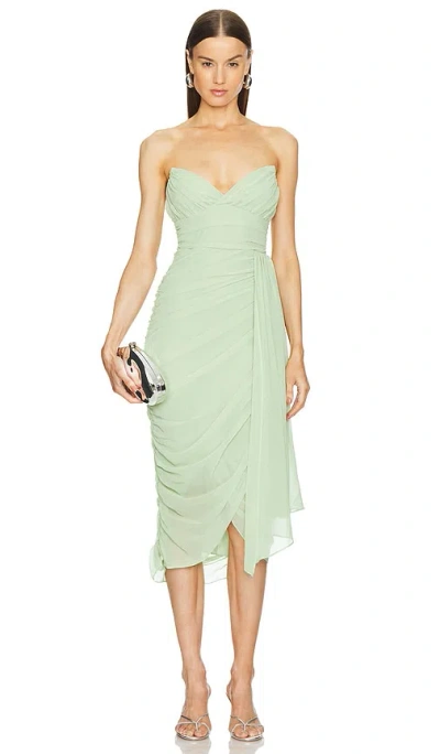 Michael Costello X Revolve Rosemary Midi Dress In Pistachio Green