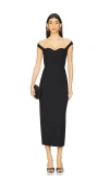 Michael Costello X Revolve Rubina Midi Dress In 黑色
