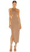 Michael Costello X Revolve Rylan Midi Dress In Taupe