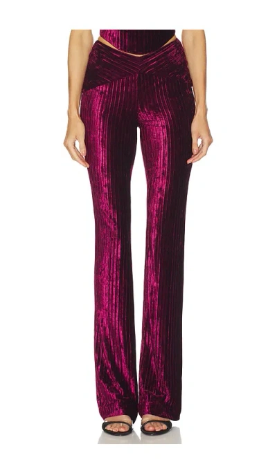 Michael Costello X Revolve Ryliana Pant In Burgundy