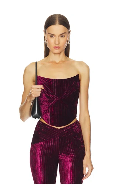 Michael Costello X Revolve Ryliana Top In Burgundy