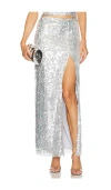 Michael Costello X Revolve Seona Maxi Skirt In 실버