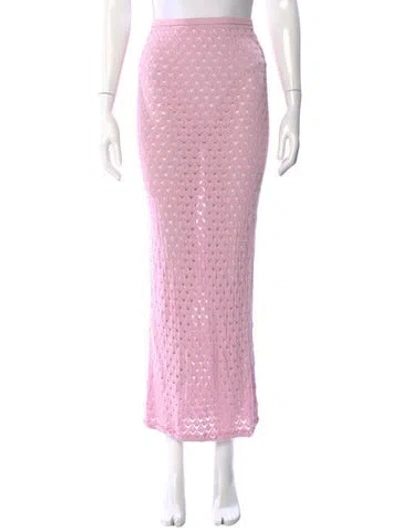 Pre-owned Michael Costello X Revolve Sequin Embellishments Midi Length Skirt In Pink