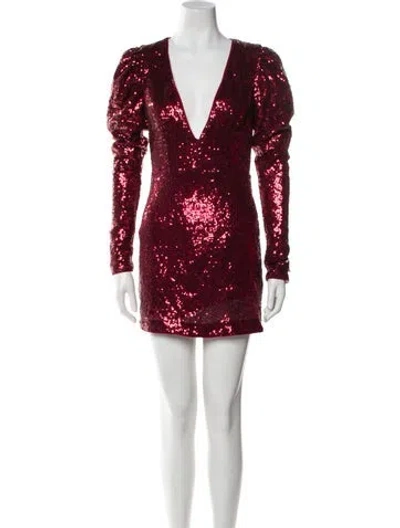 Pre-owned Michael Costello X Revolve Sequin Mini Dress In Red