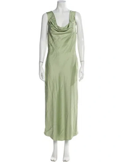 Pre-owned Michael Costello X Revolve Silk Set In Green