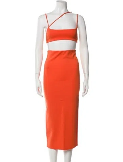 Pre-owned Michael Costello X Revolve Skirt Set In Orange