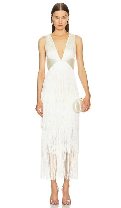 Michael Costello X Revolve Skylar Maxi Dress In 象牙白