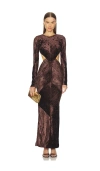 Michael Costello X Revolve Spencer Gown In Brown
