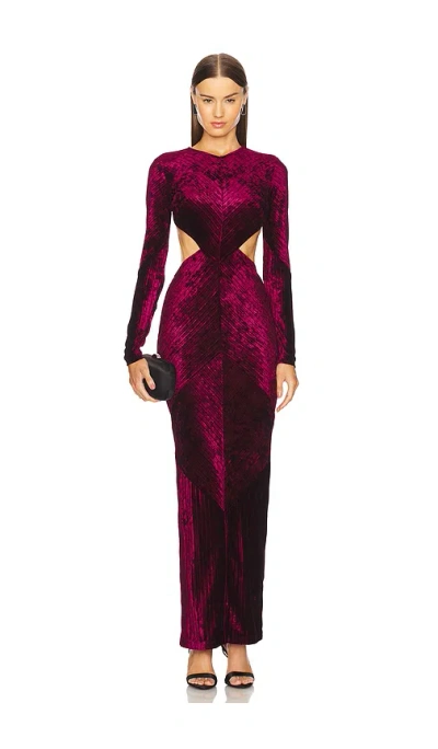 Michael Costello X Revolve Spencer Gown In Burgundy