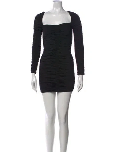 Pre-owned Michael Costello X Revolve Square Neckline Mini Dress In Black