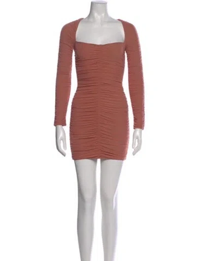 Pre-owned Michael Costello X Revolve Square Neckline Mini Dress In Pink