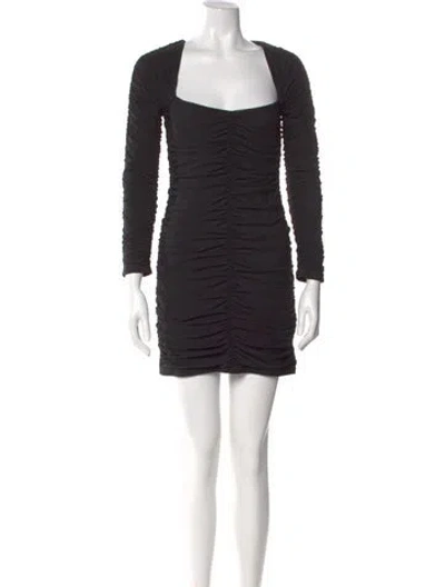 Pre-owned Michael Costello X Revolve Square Neckline Mini Dress W/ Tags In Black