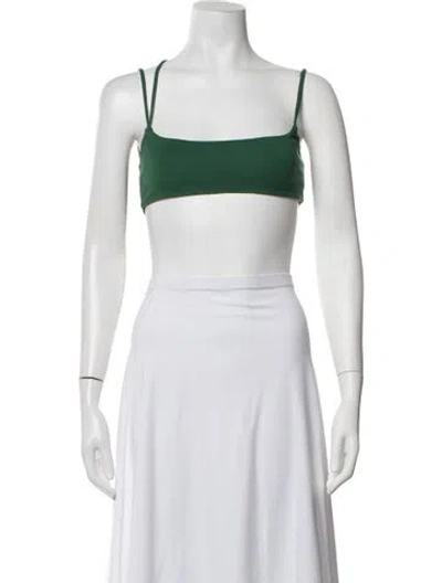 Pre-owned Michael Costello X Revolve Square Neckline Sleeveless Crop Top In Black