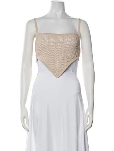 Pre-owned Michael Costello X Revolve Square Neckline Sleeveless Crop Top W/ Tags In Multicolor