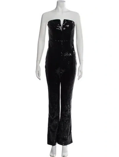 Pre-owned Michael Costello X Revolve Strapless Jumpsuit W/ Tags In Black