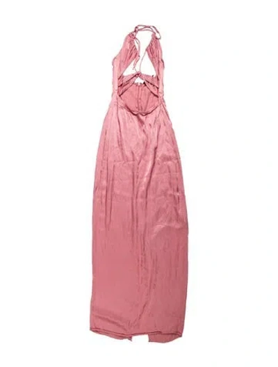 Pre-owned Michael Costello X Revolve Strapless Long Dress In Neutral