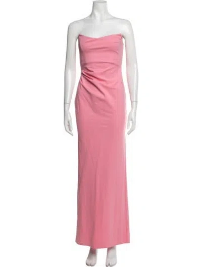 Pre-owned Michael Costello X Revolve Strapless Long Dress In Pink