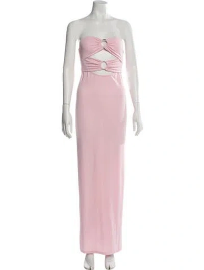 Pre-owned Michael Costello X Revolve Strapless Midi Length Dress W/ Tags In Pink