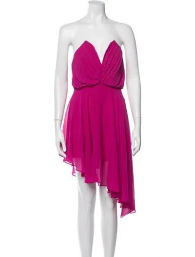 Pre-owned Michael Costello X Revolve Strapless Mini Dress In Pink