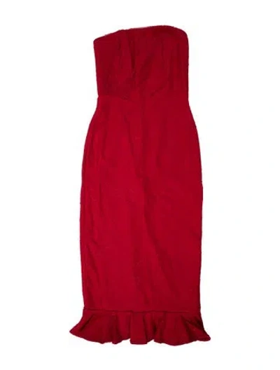 Pre-owned Michael Costello X Revolve Strapless Mini Dress W/ Tags In Red