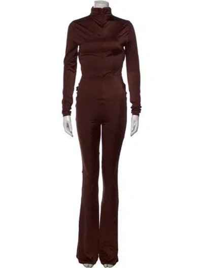 Pre-owned Michael Costello X Revolve Turtleneck Jumpsuit W/ Tags In Brown