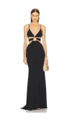 Michael Costello X Revolve X Revovle Milan Gown In 黑色