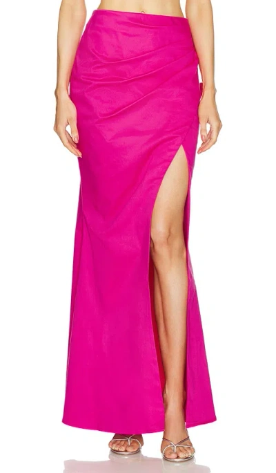 Michael Costello X Revolve Zosia Maxi Skirt In 艳粉色