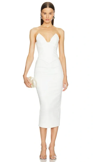 Michael Costello X Revolve Zosia Midi Dress In 象牙白