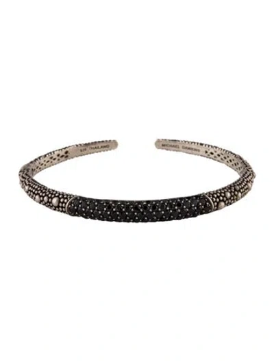Pre-owned Michael Dawkins Crystal Cuff Bracelet, 6.5" In Multi
