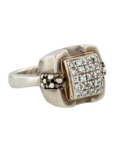Pre-owned Michael Dawkins Diamond Pavé Cushion Cocktail In Multi