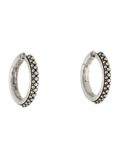 Pre-owned Michael Dawkins Hinged Hoop Earrings In Multi