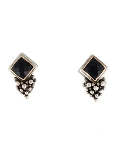 Pre-owned Michael Dawkins Onyx Stud Earrings In Multi