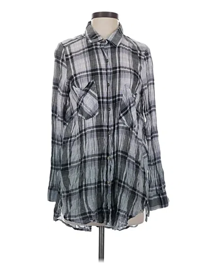 Pre-owned Michael Farrell Long Sleeve Button Down Shirt In Purple