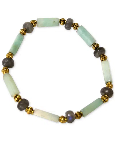 Michael Gabriel Designs Amazonite Labradorite Bracelet In Light Past