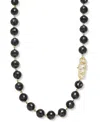 Michael Gabriel Designs Gold-tone Mixed Bead 18" Collar Necklace In Black