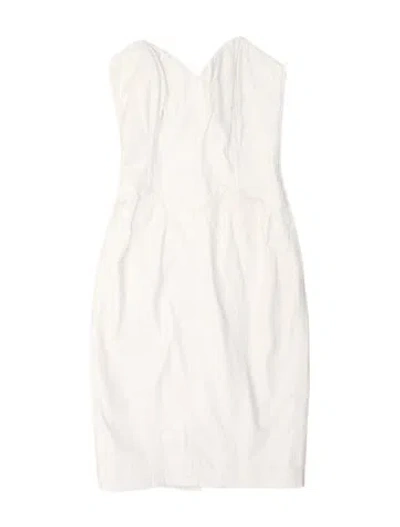 Pre-owned Michael Hoban North Beach Leather Mini Dress In Neutral