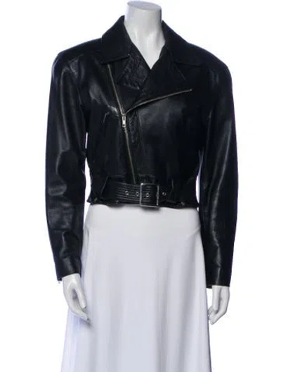 Pre-owned Michael Hoban North Beach Vintage 1980's Biker Jacket In Black