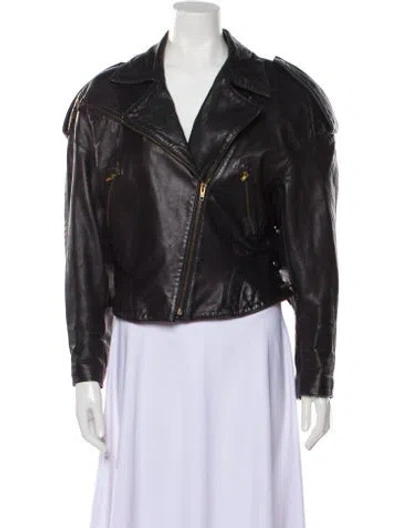 Pre-owned Michael Hoban North Beach Vintage 1980's Biker Jacket In Black