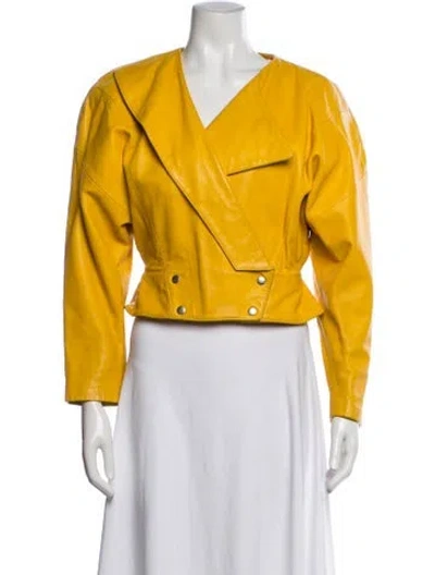 Pre-owned Michael Hoban North Beach Vintage 1980's Jacket In Yellow