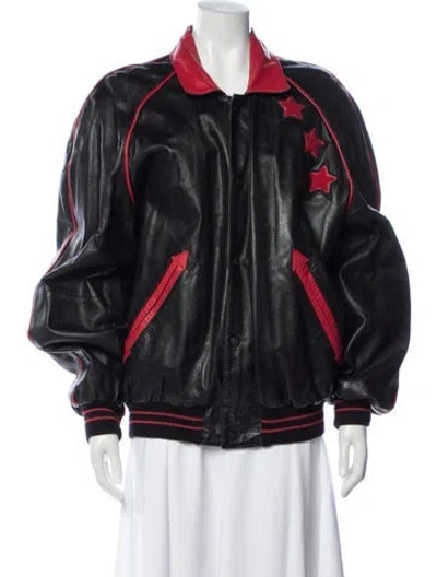 Pre-owned Michael Hoban North Beach Vintage 1990's Bomber Jacket In Black