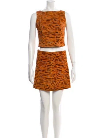 Pre-owned Michael Hoban North Beach Vintage 1990's Skirt Set In Multi