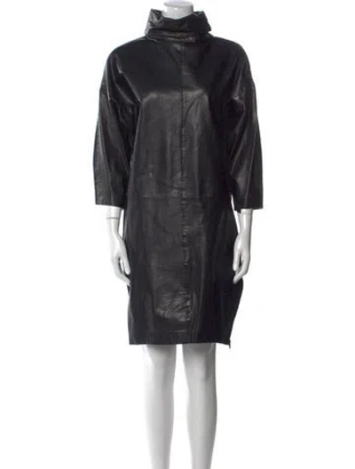 Pre-owned Michael Hoban North Beach Vintage Knee-length Dress In Black