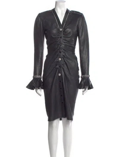 Pre-owned Michael Hoban North Beach Vintage Knee-length Dress In Black