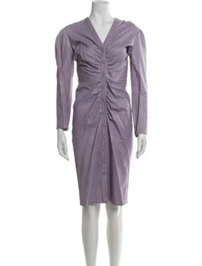 Pre-owned Michael Hoban North Beach Vintage Knee-length Dress In Purple