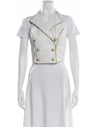 Pre-owned Michael Hoban North Beach Vintage Late 1980's - Early 1990's Vest In White