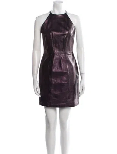 Pre-owned Michael Hoban North Beach Vintage Mini Dress In Purple