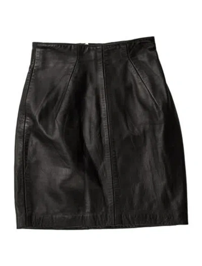 Pre-owned Michael Hoban North Beach Vintage Mini Skirt In Black