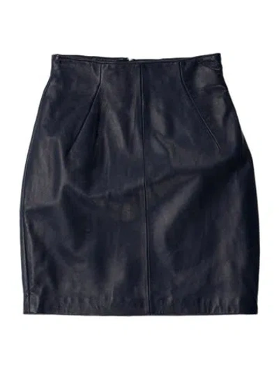 Pre-owned Michael Hoban North Beach Vintage Mini Skirt In Blue